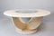 Table Basse Ronde en Travertine et Verre 4