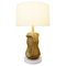 Large Bronze, Marble & Brass Sculpture Table Lamp 1