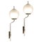 Nickel-Plated Brass Pallone Model LP 11 Sconces by Luigi Caccia Dominioni, Set of 2 1