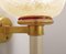 Applique da parete a forma di lampada di Seguso in ottone e vetro di Murano dorato e glitter, Immagine 3