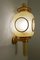 Carriage Lamp Wall Sconce by Seguso in Brass and Gold Glitter Murano Glass 2