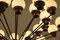 Lámpara de araña italiana de latón y opalina, Imagen 12