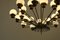 Lámpara de araña italiana de latón y opalina, Imagen 11