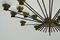 Lámpara de araña italiana de latón y opalina, Imagen 10