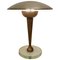 Brass and Glass Desk Lamp in the Style of Stilnovo, 1950s 1