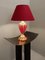 Lampe de Bureau Rouge et Dorée en Verre Murano de Barovier & Toso, 1950s 4