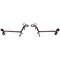 Wrought Iron Dachshund Andirons, Set of 2 1