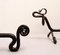 Wrought Iron Dachshund Andirons, Set of 2, Image 3