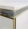 Brass, Travertine and Glass Cabinet by Belgo Chrome, Belgium, 1970s 5