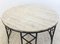 Travertine and Wrought Iron Circular Coffee Table, 1940s 2