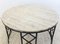Travertine and Wrought Iron Circular Coffee Table, 1940s, Image 2