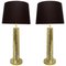 Lampes de Bureau Brutalistes en Laiton, Italie, Set de 2 1