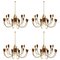 Brass Chandeliers, 1970s, Set of 2, Image 1
