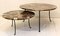 Petrified Wood and Wrought Iron Coffee Tables, Set of 4 3