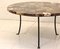 Petrified Wood and Wrought Iron Coffee Tables, Set of 4 5