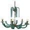 Italian Chandelier in Glass and Brass, 1940s, Image 1