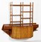 Teak and Bamboo Desk Wall Unit in the Style of Osvaldo Borsani 3