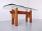 Italian Wood Dining Table with Glass Top by Franco Poli for Bernini C., 1979 5