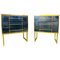 Small Italian Pearl Glass and Brass Chests of Drawers, Set of 2, Image 1