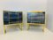 Small Italian Pearl Glass and Brass Chests of Drawers, Set of 2 10