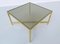 Italian Brass Side Table with Glass Top, 1970s, Image 8