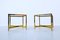 Italian Brass Side Tables with Glass Tops, 1970s, Set of 2 2