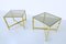 Italian Brass Side Tables with Glass Tops, 1970s, Set of 2 7