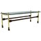 Brass Coffee Table with Glass Top, Image 1