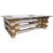 Coffee Table in Brass, Chrome and Glass, Image 1