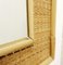 Espejo italiano de bambú y ratán, años 70, Imagen 7