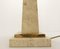 Travertine Obelisk Table Lamps, Set of 2 2