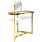 Dressing Table in Brass, Glass and Mirror by Luigi Brusotti, Italy 1