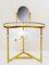 Dressing Table in Brass, Glass and Mirror by Luigi Brusotti, Italy 2