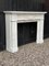 Louis XVI Style White Carrara Marble Fireplace 4