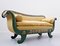 French Charles X Green and Gold Lacquered Wood Sofa 6
