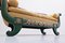 French Charles X Green and Gold Lacquered Wood Sofa 9