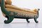 French Charles X Green and Gold Lacquered Wood Sofa, Image 9