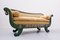 French Charles X Green and Gold Lacquered Wood Sofa, Image 10