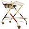 Italian Glass and Brass Trolley by Cesare Lacca, 1950s, Image 1