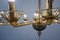 Lámpara de araña italiana de cristal de Murano estilo Venini, años 40, Imagen 3