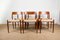 Danish Teak & Paper Cord No. 75 Chairs by Niels Otto Møller for J. L. Møllers, Set of 6 3