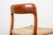 Danish Teak & Paper Cord No. 75 Chairs by Niels Otto Møller for J. L. Møllers, Set of 6, Image 11