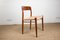 Danish Teak & Paper Cord No. 75 Chairs by Niels Otto Møller for J. L. Møllers, Set of 6 1