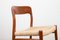 Danish Teak & Paper Cord No. 75 Chairs by Niels Otto Møller for J. L. Møllers, Set of 6, Image 14