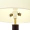Wooden Floor Lamp with Fabric Shade & Brass Base, 1940s 10