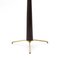Wooden Floor Lamp with Fabric Shade & Brass Base, 1940s 6