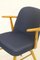 Scandinavian Stainless & Midnight Blue Fabric Chair with Armrests 5