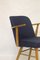 Scandinavian Stainless & Midnight Blue Fabric Chair with Armrests, Image 7