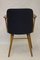 Scandinavian Stainless & Midnight Blue Fabric Chair with Armrests 11