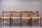 Danish Teak and Paper Cord Dining Chairs by H. W. Klein for Bramin, 1960s, Set of 4 9